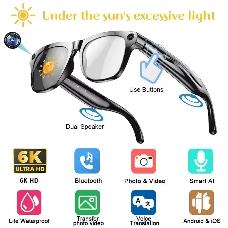 Smart AI Camera Glasses