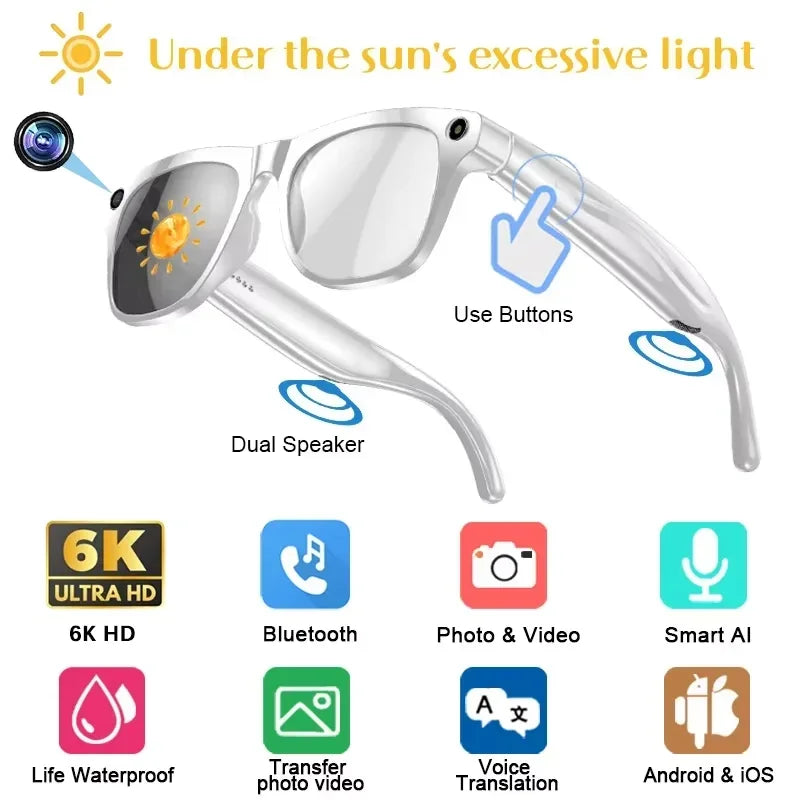 Smart AI Camera Glasses